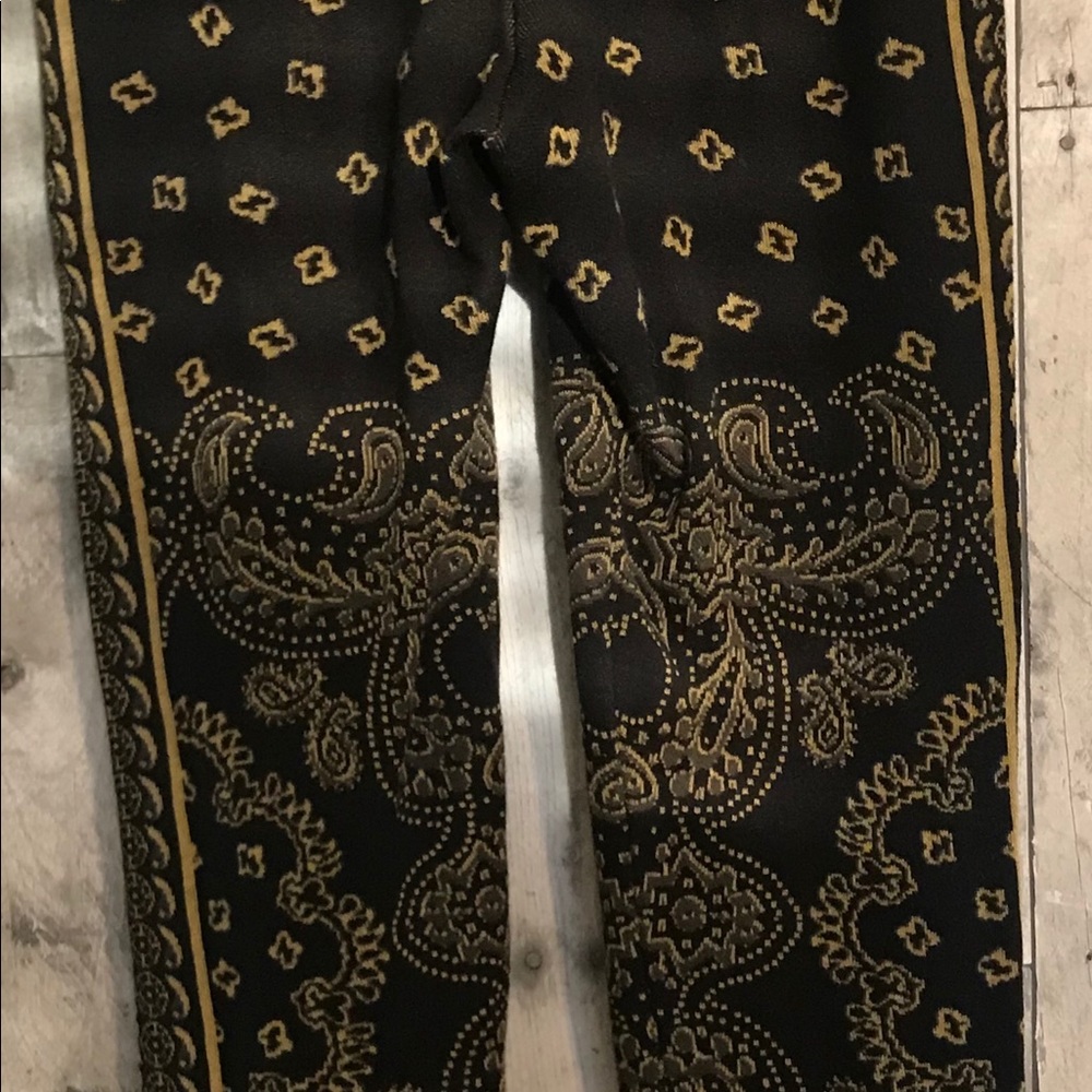 Free People Gold & Black Leggings